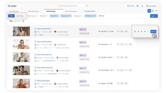 After Meeting Workflow Screen #01
