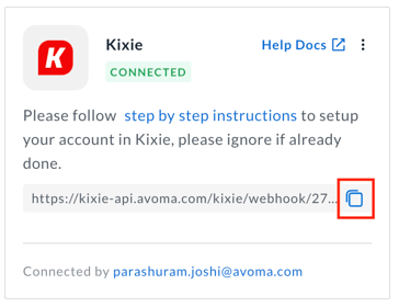 Avoma-generate-Kixie-webhook-URL-1