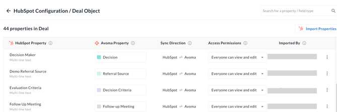 CRM Objects Properties