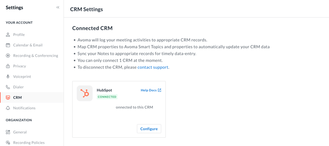 CRM setting 1