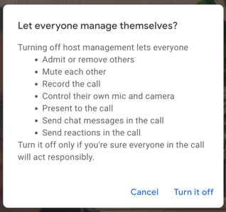 Google meet-allow participants to record