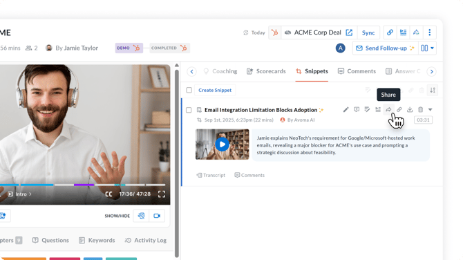 How to Create and Share Snippets - Screen #09