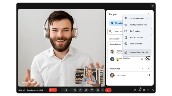 How to Remove Avoma Notetaker (Bot) from a Meeting Screen #04