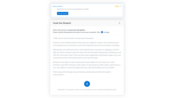 The Avoma Quick Start User Guide Screen #06