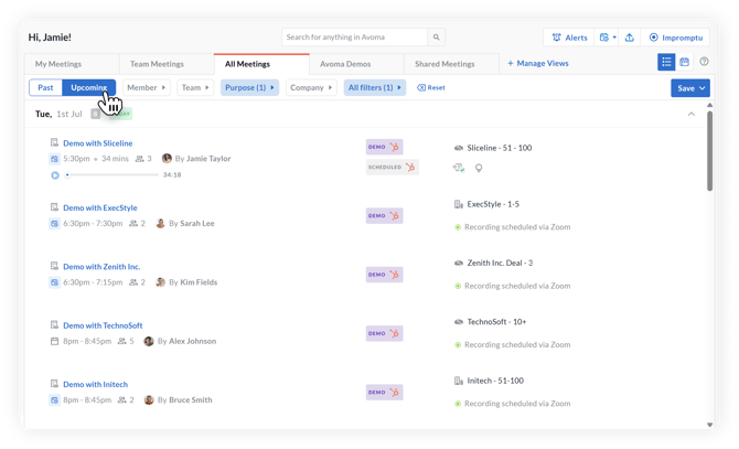 Upcoming meetings 01