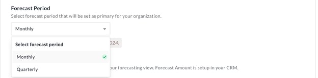 Forecast Settings