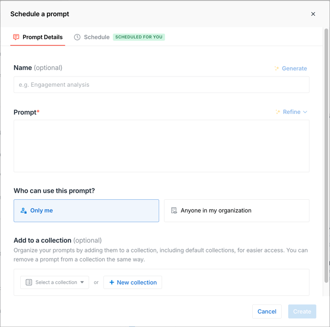 Schedule a prompt1