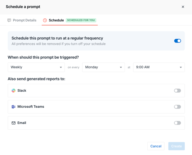 Schedule a prompt2