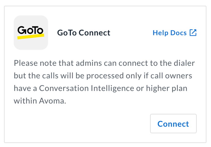 Settings - GoToConnect - Before Connection