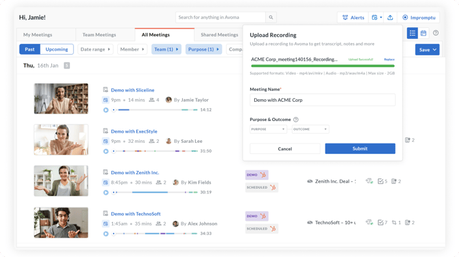 Uploading Meeting Recordings Screen #03
