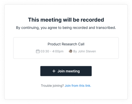 in meeting recording consent