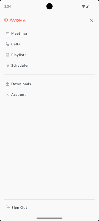 How to view account in Avoma android app