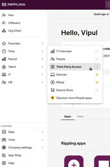 Create New Custom Integration in Rippling