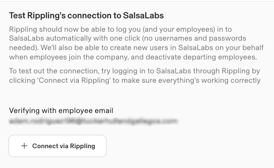 Test the SSO connection in Rippling